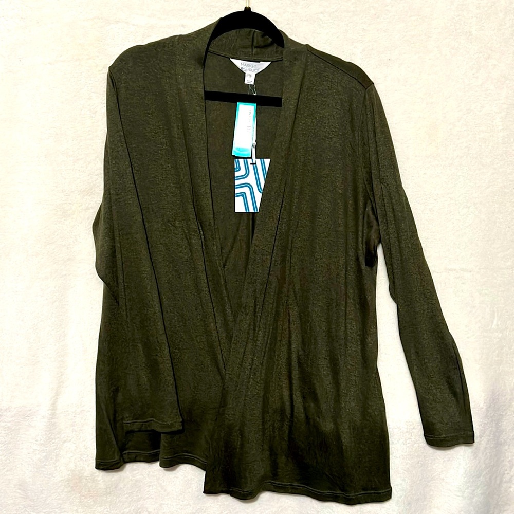 Market & Spruce Olive Cardigan